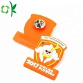Customized Fashion Trend Button Badge Orange Soft Label