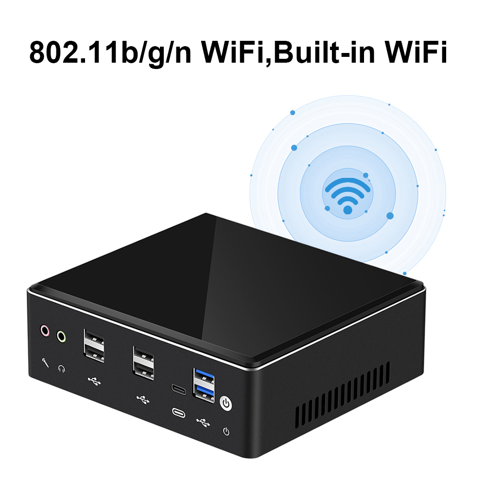 Mini PC Intel Core i7 7500U 8650U 8550U Computer Windows 10 2*DDR4 M.2 SSD DP Type-C 2*LAN WiFi 4K HTPC Micro Desktop NUC Minipc