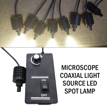 90V-240V Microscope Coaxial Light Source LED Spot Lamp Brightness Adjustable Optical Instruments Parts Accessories