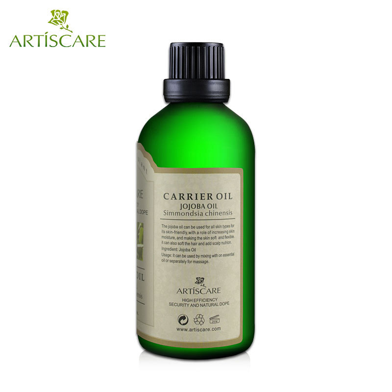 ARTISCARE 100% Natural Jojoba Base Oil 100ml Essential Oil for Moisturize Hydrated Fade Wrinkles Massage Oil SPA Carrier Oil