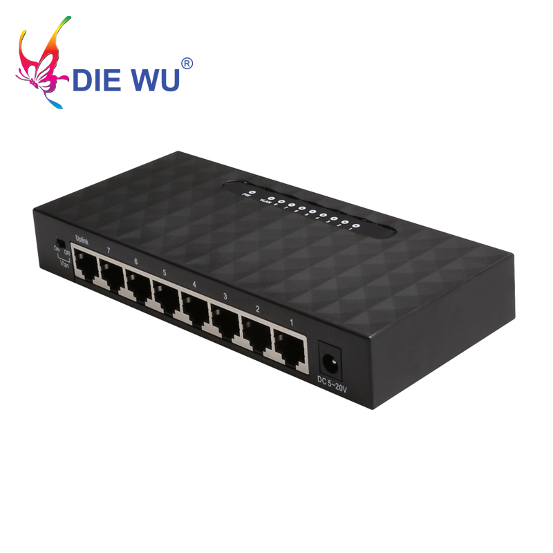 Network Switch 8 Ports 10/100Mbps Fast Ethernet Switch RJ45 Lan Hub with Vlan support SOHO switch Plug and Play