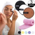 Microfiber Makeup Remover Cloth Reusable Face Cleansing Pads Washable Reusable Cotton Pads Eyelash Extensions Headband Wrap Head