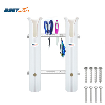 2 Tubes Link White plastic fishing rod racks holders socket for boat marine fishing box kayak boat yacht