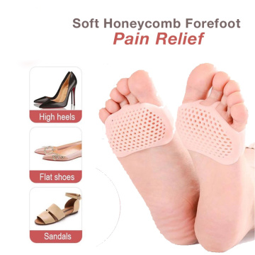 Soft Honeycomb Forefoot Pain Relief Silicone Heel Pads Anti-pain Anti-slip comfortable Invisible High Heel Shoes Silicone Pads