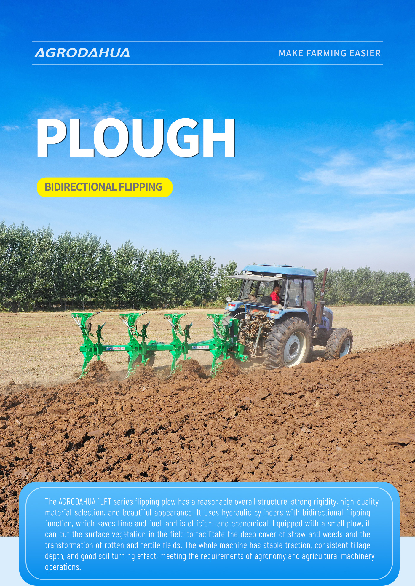 Reversible plow adjusting lead screw