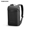 Kingsons Slim Laptop Backpack Men 15.6 inch Office Work Men Backpack Business Bag Unisex Black Ultralight Backpack Thin Mochila
