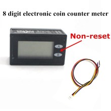 Non-resettable electronic coin counter 8 digit LCD digital display auto memory coin counter coin sorter for arcade slot machine