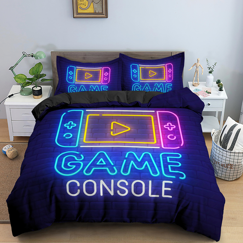 Fashion 3D Print Gamer Duvet Cover Cartoon Bedding Sets Kids Boys Girls Bed Set 2/3 Pcs Quilt Comforter Covers Home Textile