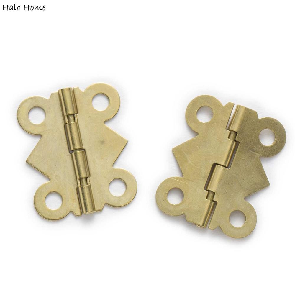 4-10 Pcs Metal Door Wooden Box Butt Hinges Model Home Furniture Jewelry Gift Handwork Accessories