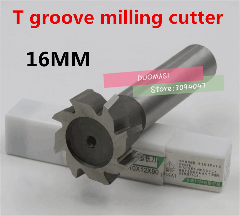 Free Shipping 1PCS T16*3*4*5*6*8mm High Speed Steel Straight Shank T Slot Milling Cutter for Copper Aluminum metal
