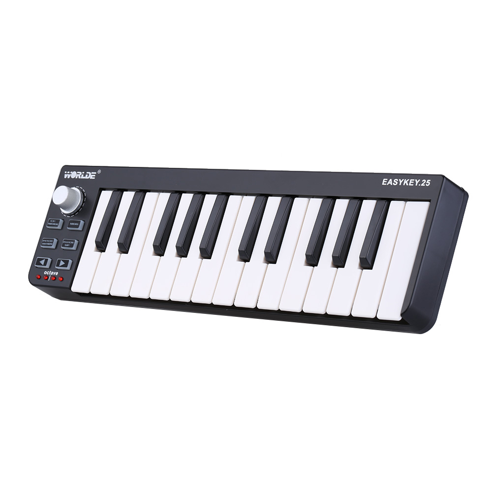 Worlde MIDI Keyboard Easykey.25 Portable Mini 25-Key USB MIDI Controller синтезатор Keyboard Instrument Electronic organ