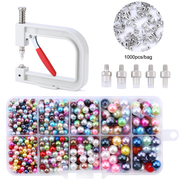 Pearl Setting Machine Tools,Pearls Rivet Buttons DIY Handmade Beads Accessories For Hats/Shoes/Clothes/Bags/Skirts