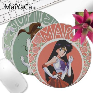 MaiYaCa Sailor Moon anime Comfort Round Mouse Mat Game Mousepad Keyboards Mat Gamer Gaming mouse pad Desk Mat anime mouse pad