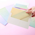 Creative Graduated Color Letter 4 PCS Writing Lined Paper and 2 PCS Envelopes Stationary Set For Kids Boys Girls Office School