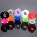 1Pair Silicone Plugs and Tunnels Flexible Thin Ear Tunnel Double Flared Ear Piercing Flesh Tunnel Ear Gauge Expander Stretchers