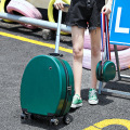 20''Rolling luggage set Student's trolley suitcase on wheels kid's Cartoon Cute rounded luggage for Girls Carry on suitcase