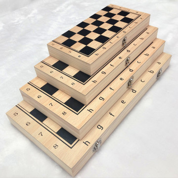 Large Chess & Checkers & Backgammon 3 in 1 Chess Learning Set Outdoor Travel Games Without Magnetic