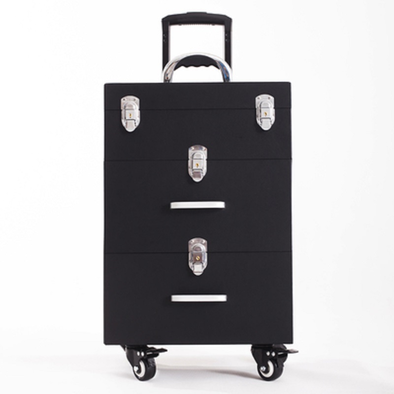 Multifunction Luxury perfection Cosmetic case Rolling Luggage,Multi-layer Beauty Tattoo Salons Trolley make up Suitcase