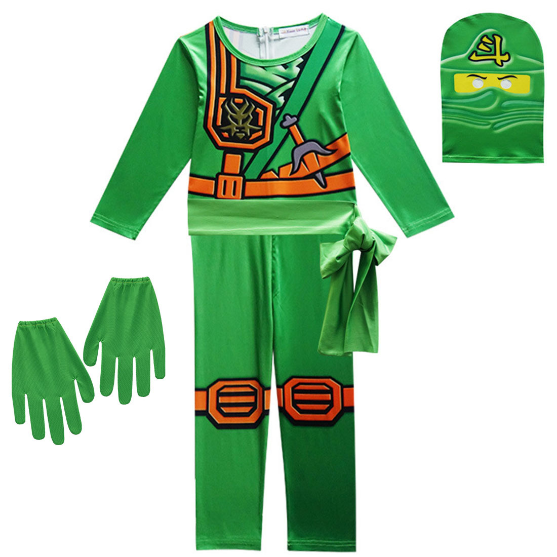 2020 NINJAGO Role cosplay Costume Halloween Boys Girls Jumpsuit Set Ninja Halloween Christmas funny Party clothing for boy