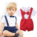 2PCS Set Baby Boy Clothes Girls Romper Infant Jumpsuit+Pants Shorts Kids Outfit