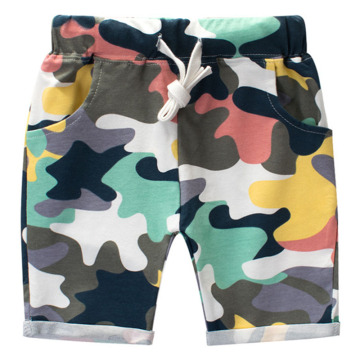 Army Camouflage Print Boys Cotton French Terry Shorts Military Pull-on Knit Jersey Pants Toddler Trouser Kids Dinosaur Cloth