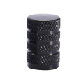 Black Durable Aluminium Alloy Dust Cover Wheel Tire Tyre Rim Valve Stem Caps Replacement for Car Truck Auto Parts 4PCs/Set