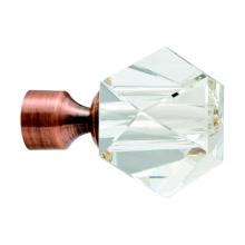 Transparent crystal curtain rod