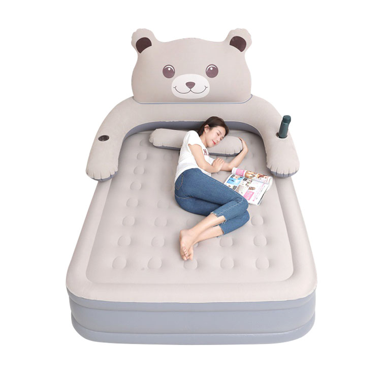 Soft Air Mattress Bed With Backrest Bear Bed 6