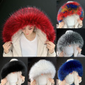 Lady Faux Raccoon Fur Scarf Winter Hood Fur Decor Shawl Multicolor Fake Fur Scarf Fashion Fashion Winter Coat Fur Collars