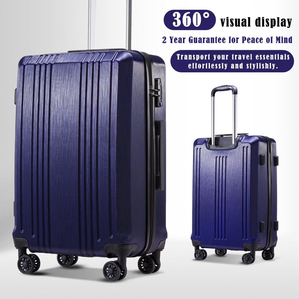 3 Piece Set Luggage with TSA Lock Spinner 20in24in28in Expandable Suitcase PC+ABS 3 Piece Set Hardside Luggage