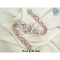 (1PC) Wedding belt silver rhinestone applique rose gold bridal crystal beaded applique iron on for wedding dresses WDD0919