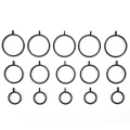 10pcs Curtains And Rods 5 Sizes New And High Quality Black Metal Curtain Rings Hanging Rings Essential Home Products