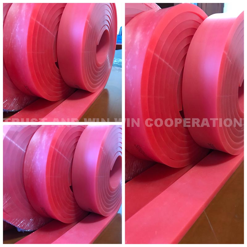 FREE SHIPPING ! Red 50mm*9mm*4m!!! Screen Printing Flat Squeegee Rubber Red_60A Durometer