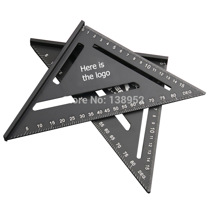 90 degrees Protractor Aluminun Alloy Triangle Ruler Angle Ruler For Home Builders DIY Artists Measuring Woodworking tools