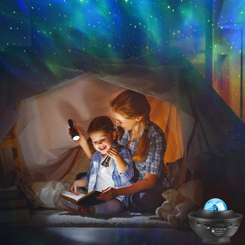 Galaxy Light Sky Projector LED Night Light Romantic Projection Lamp Blueteeth USB Voice Control Music Player Birthday Gift