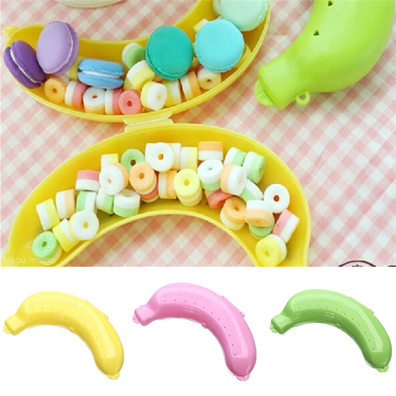 Creative Qualified Cute Fruit Banana Protector Box Holder Case Lunch Container Storage Box Fruit Banana Protect Case