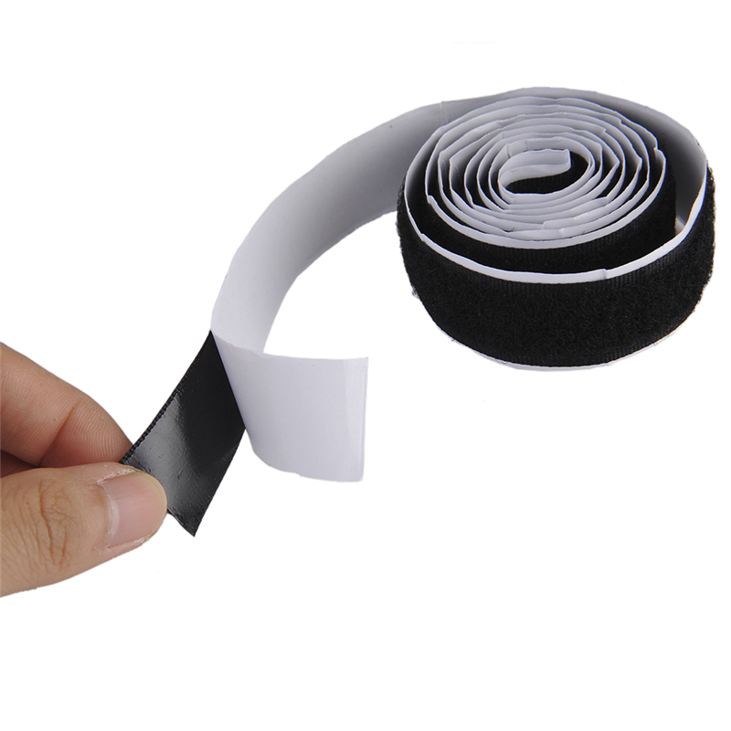 2 Rolls Strong Self Adhesive Hook Loop Tape Fastener Sticky 1M 3ft Black/White