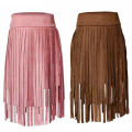 2018 Brand New Toddler Infant Child Kids Baby Girl Tassel Skirt Princess Party Short Solid A Line Fashion Clothes Wholesale 2-7T