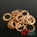 Copper Flat Washer M16 Seal Gasket inner diameter 16mm Sealing Ring Thin Sheet T3 Red copper washer