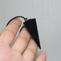 Wholesale Polyhedral cone Pendulum Natural Blue Sandstone Pendant NecklaceTransfer Luck Beads Men or Women Jewelry