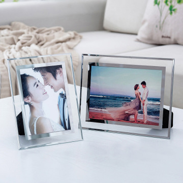 Hot Selling Crystal Glass Frame Table Certificate 6/7/8 inch Photo Frame Album High Quality Home Decoration Glass Picture Frame