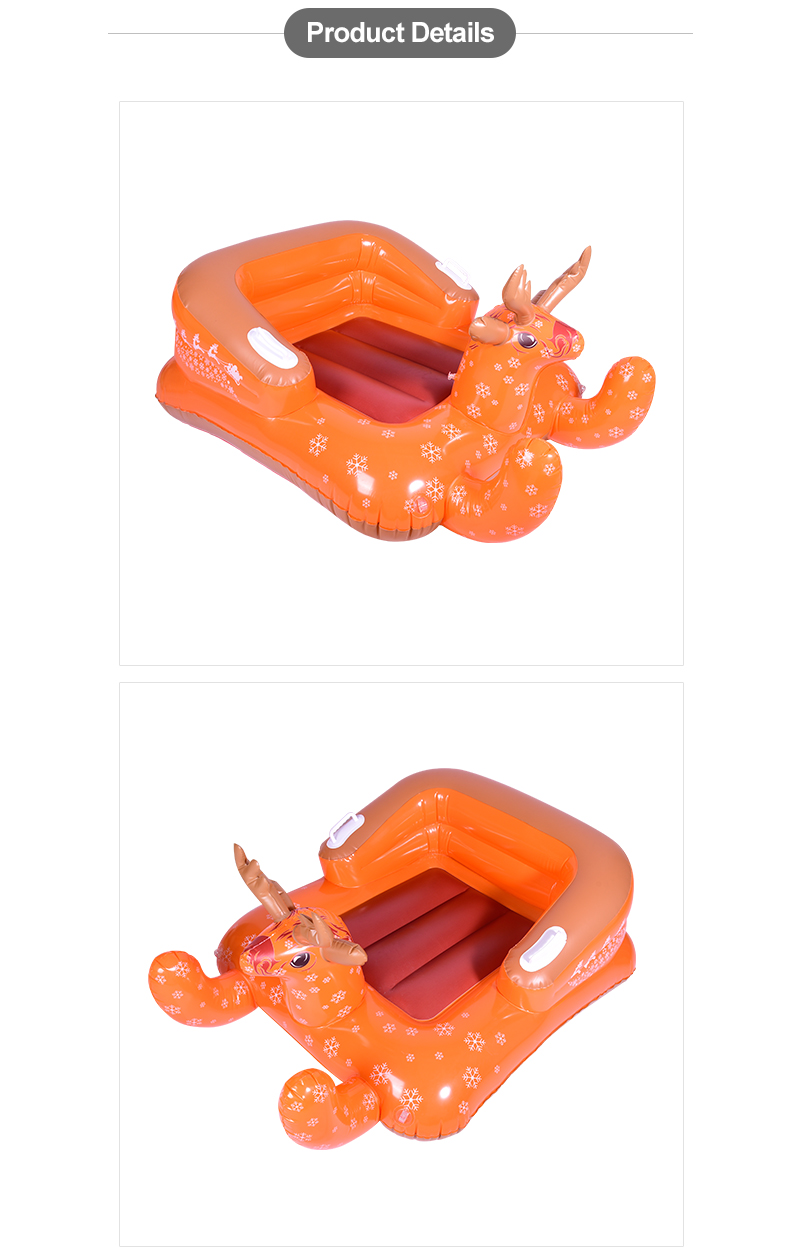 Snow Sled For Adults Inflatable Reindeer Animal Snow Sled 01