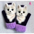 Womens Mens Winter Knitted Gloves Kawaii Gloves For Hand Arthritis Cute 3D Cartoon Animal Thermal Mittens D10