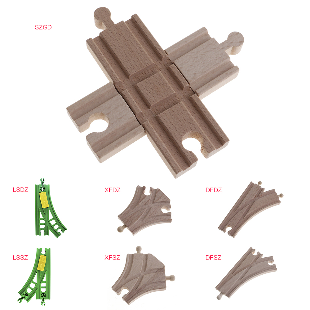 New 2019 Wooden Rail Train Track Boy Toy Train Accessories Small Children Expansion Switch Component