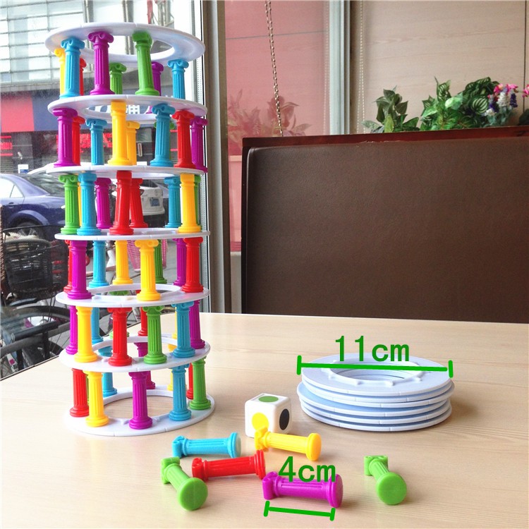 1 Set Tower Collapse Board Games For Kids Crazy Column Boom Boom Family Game Children Birthday Party Supplies Kid Toys Best Gift