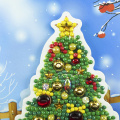 HUACAN Diamond Painting Christmas Cards 5D Diamond Embroidery Cross Stitch Santa Claus Greeting Postcards Gift