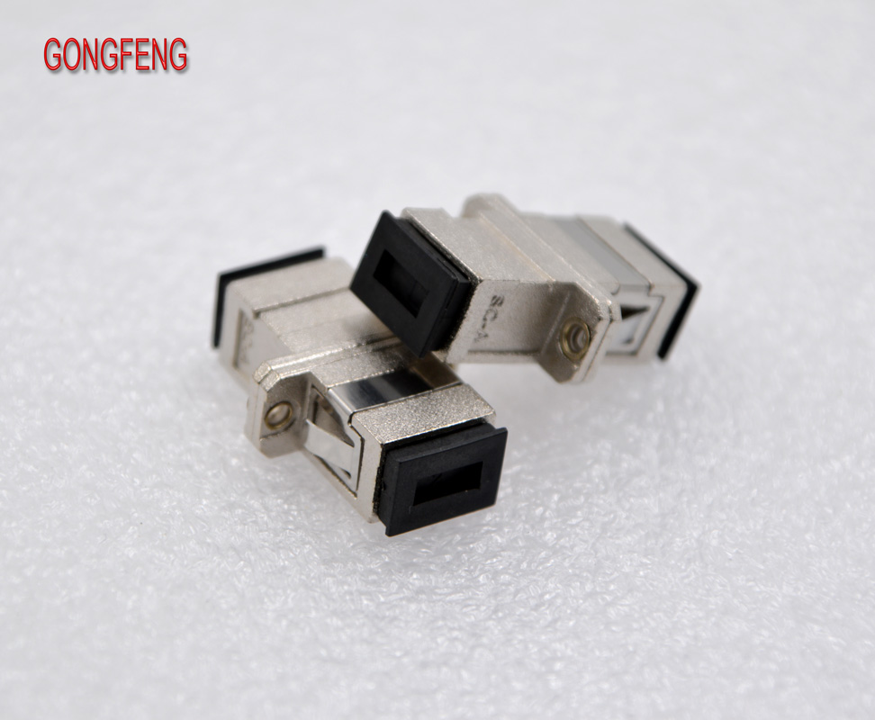 100PCS New Fiber Optic Adapter Connector Carrier-Class Metal Adapter SC-SC Flange Singlemode Simplex Coupler Special Wholesale