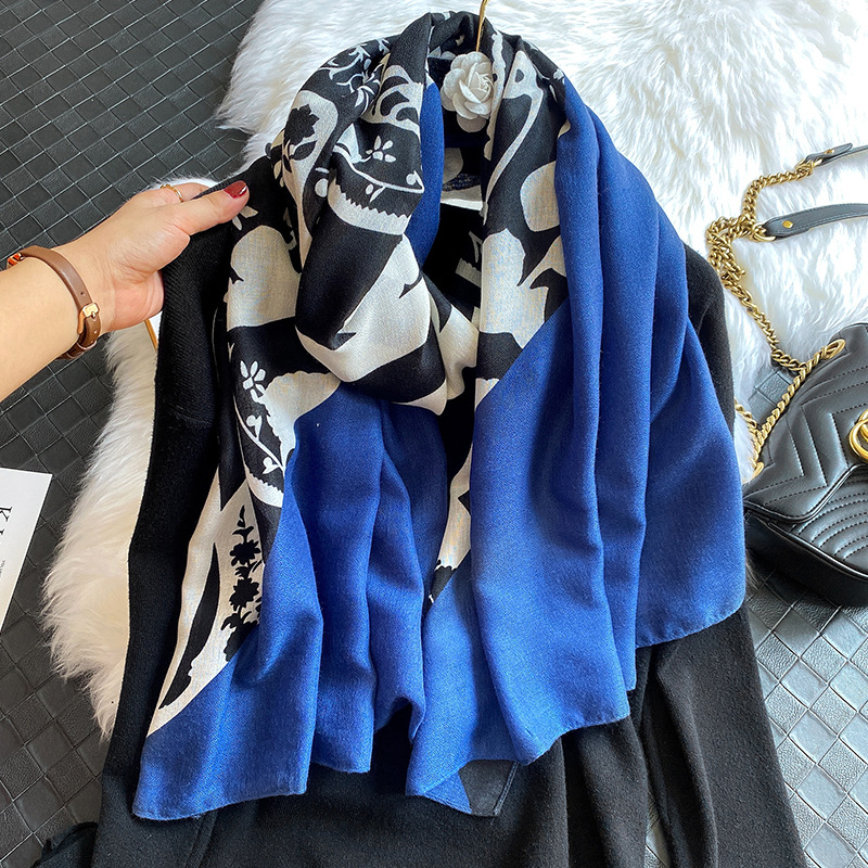 2020 Leopard Cotton Scarf for Women Pashmina Shawls Hijab Wraps Lady Foulard Bandana Warm Winter Spring Headband Stoles