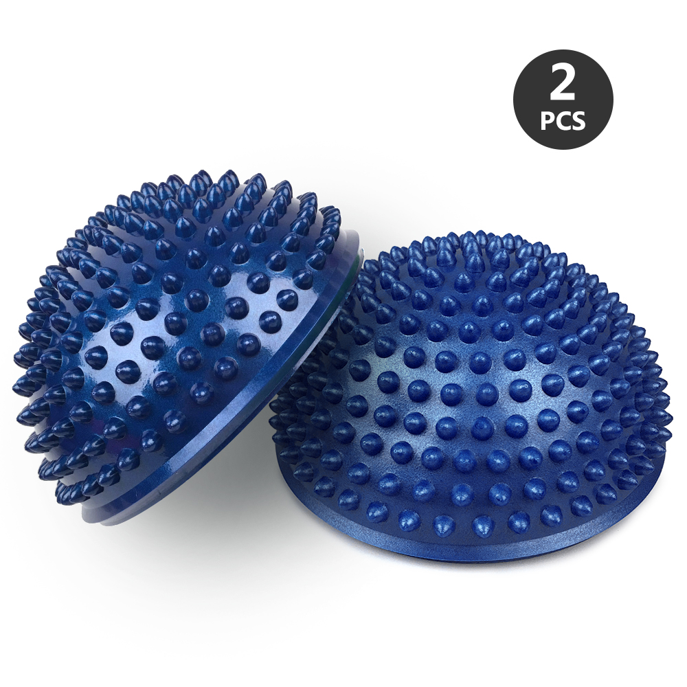 2PCS Inflatable Yoga Foot Massage Ball Massage Balance Pods Body Rolling Foot Wakes Spiky Point Gym Fitness Pilates Equipment