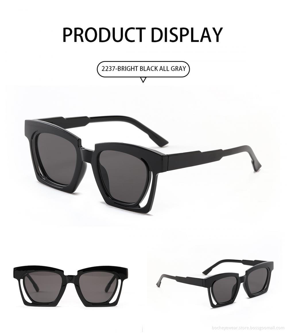 Hot sale creative design vintage retro acrylic gradient women plastic sunglasses